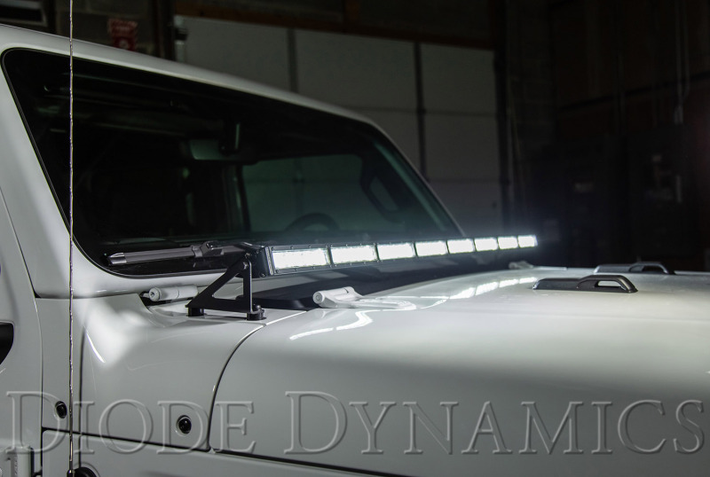 Jeep Gladiator LED Light Bar Kit - Hood - Diode Dynamics - SS50 Stage Series - Amber - `18-`21